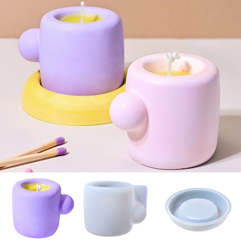 3D แก้ว Coaster แม่พิมพ์ซิลิโค - Candle Containers บทวิจารณ์และราคา