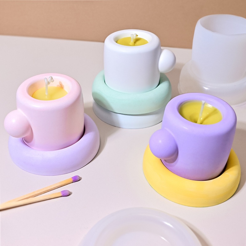 3D แก้ว Coaster แม่พิมพ์ซิลิโค - Candle Containers บทวิจารณ์และราคา