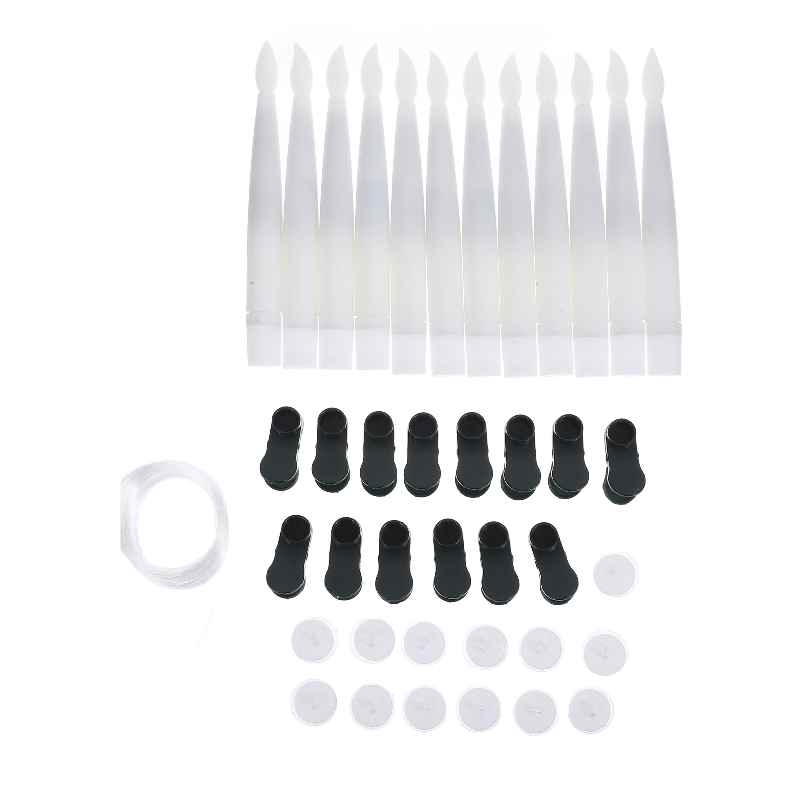 12 ชุด เทียนติดต้นคริสต์มาส เท - Paraffin Wax บทวิจารณ์และราคา