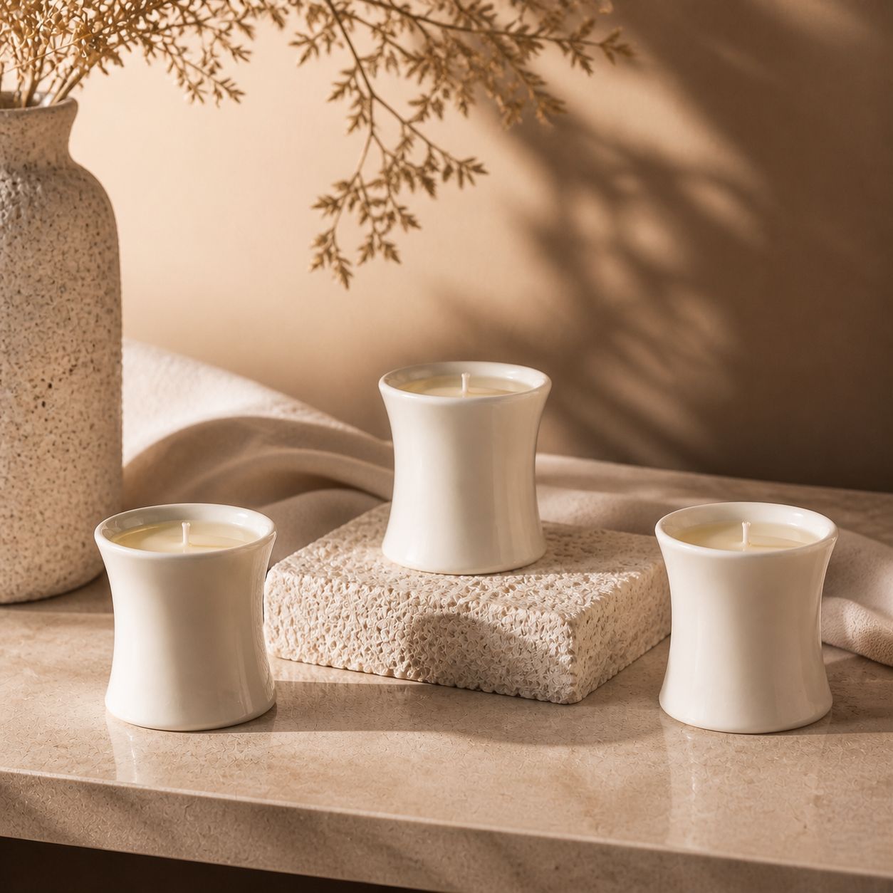 เทียนหอมไขถั่วเหลืองในถ้วยเซรา - Soy Wax บทวิจารณ์และราคา