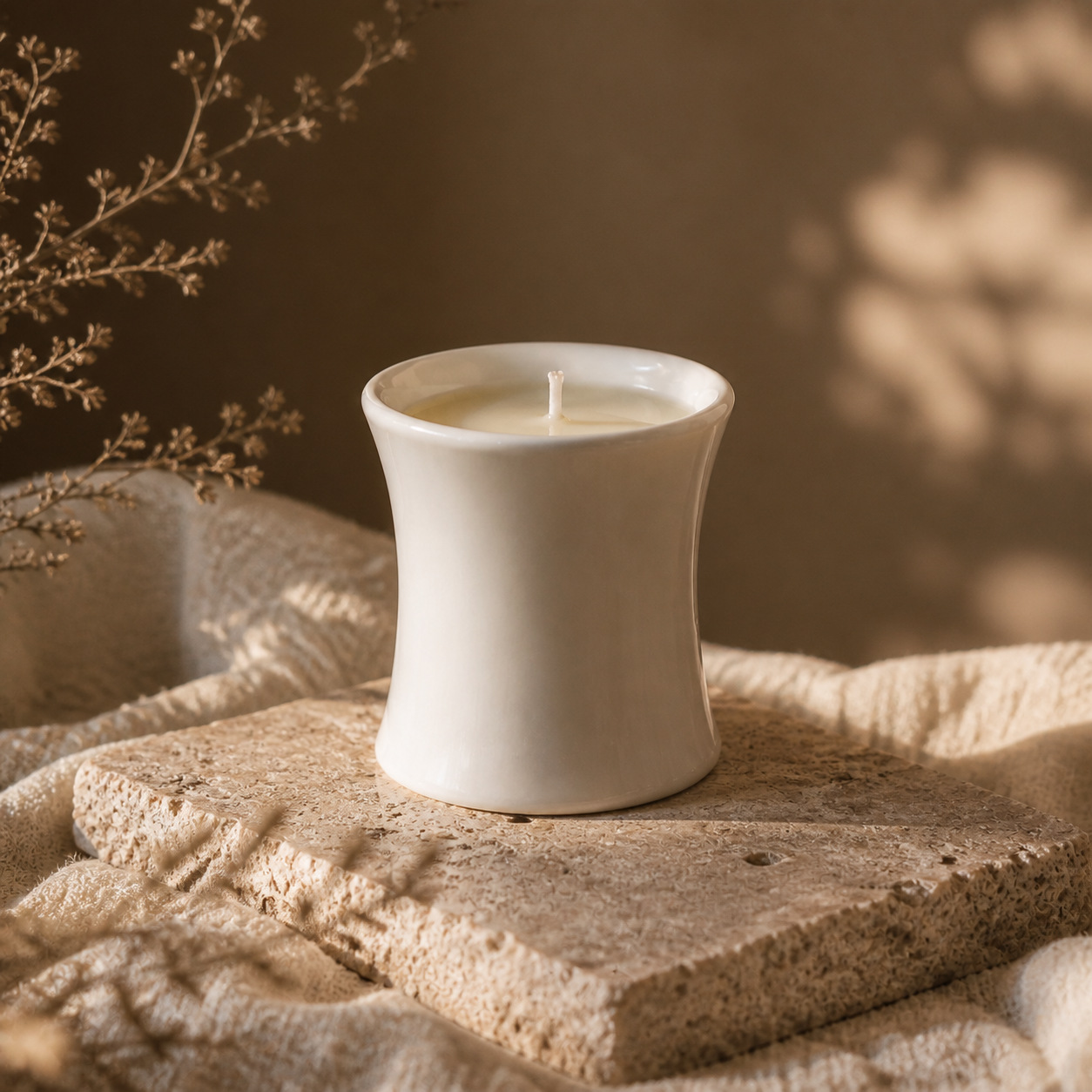 เทียนหอมไขถั่วเหลืองในถ้วยเซรา - Soy Wax บทวิจารณ์และราคา