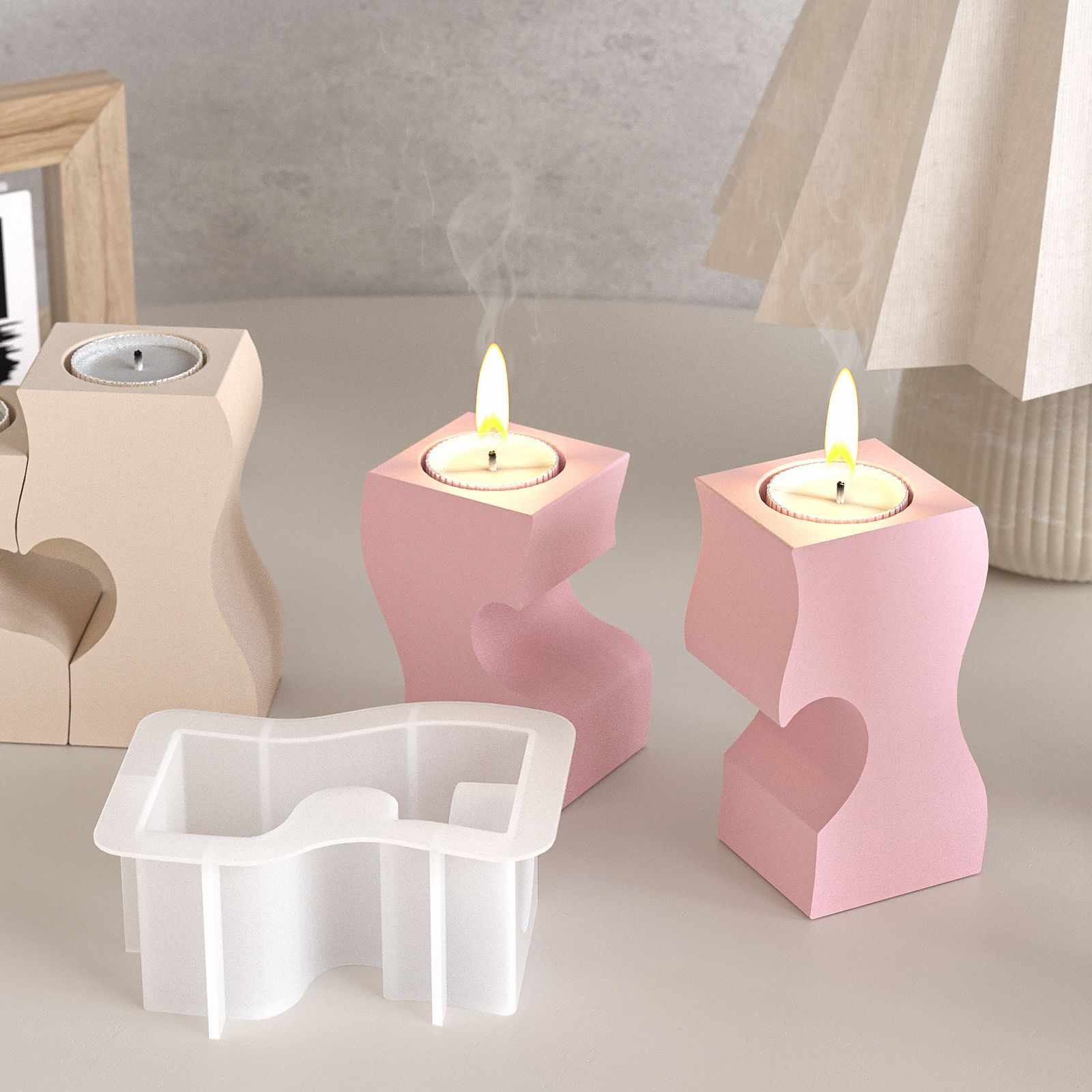 S หัวใจแท่งเทียนแม่พิมพ์ซิลิโค - Candle Molds บทวิจารณ์และราคา