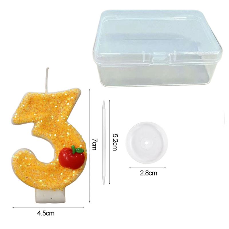 เทียนวันเกิดดิจิตอลสีเหลืองสด  - Paraffin Wax บทวิจารณ์และราคา