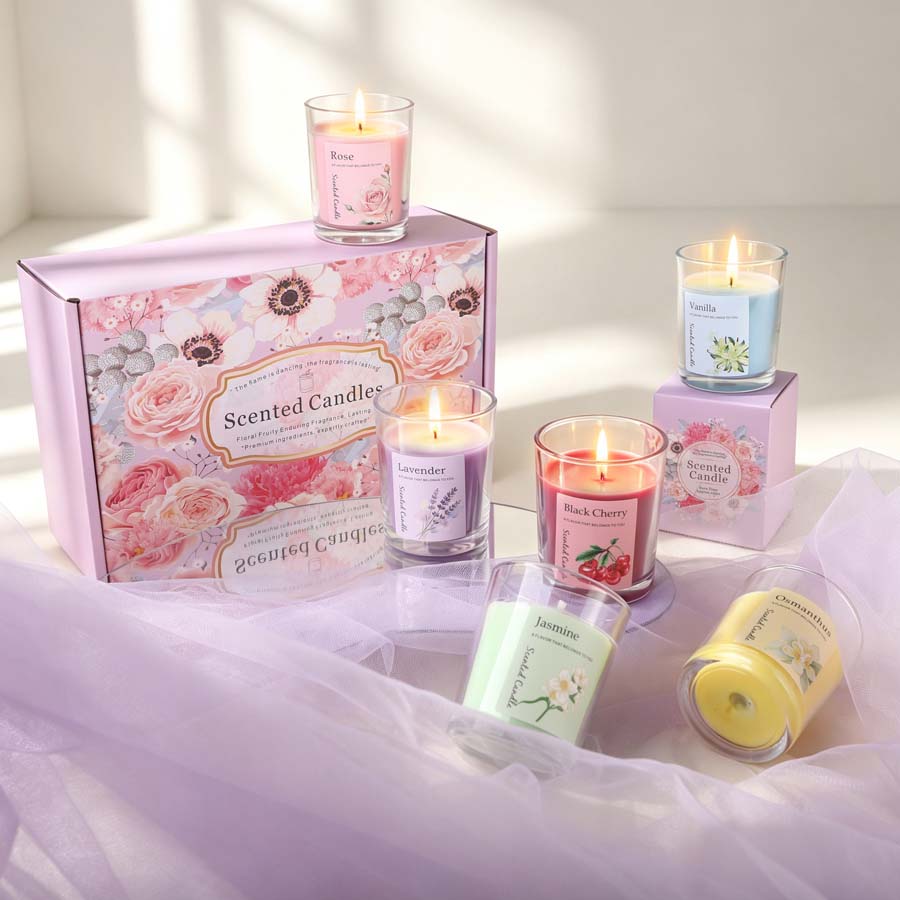 ชุดของขวัญเทียนหอมอโรมาเธอราพี - Candle Fragrance บทวิจารณ์และราคา