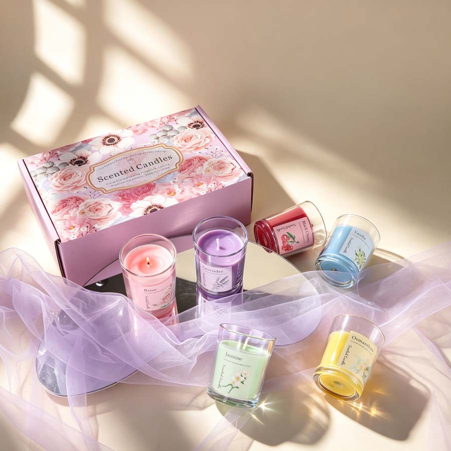 ชุดของขวัญเทียนหอมอโรมาเธอราพี - Candle Fragrance บทวิจารณ์และราคา